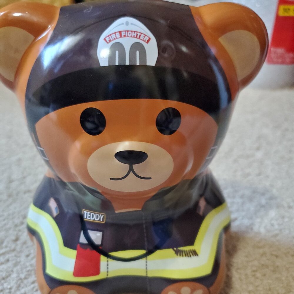 Firefighter Tin Bank